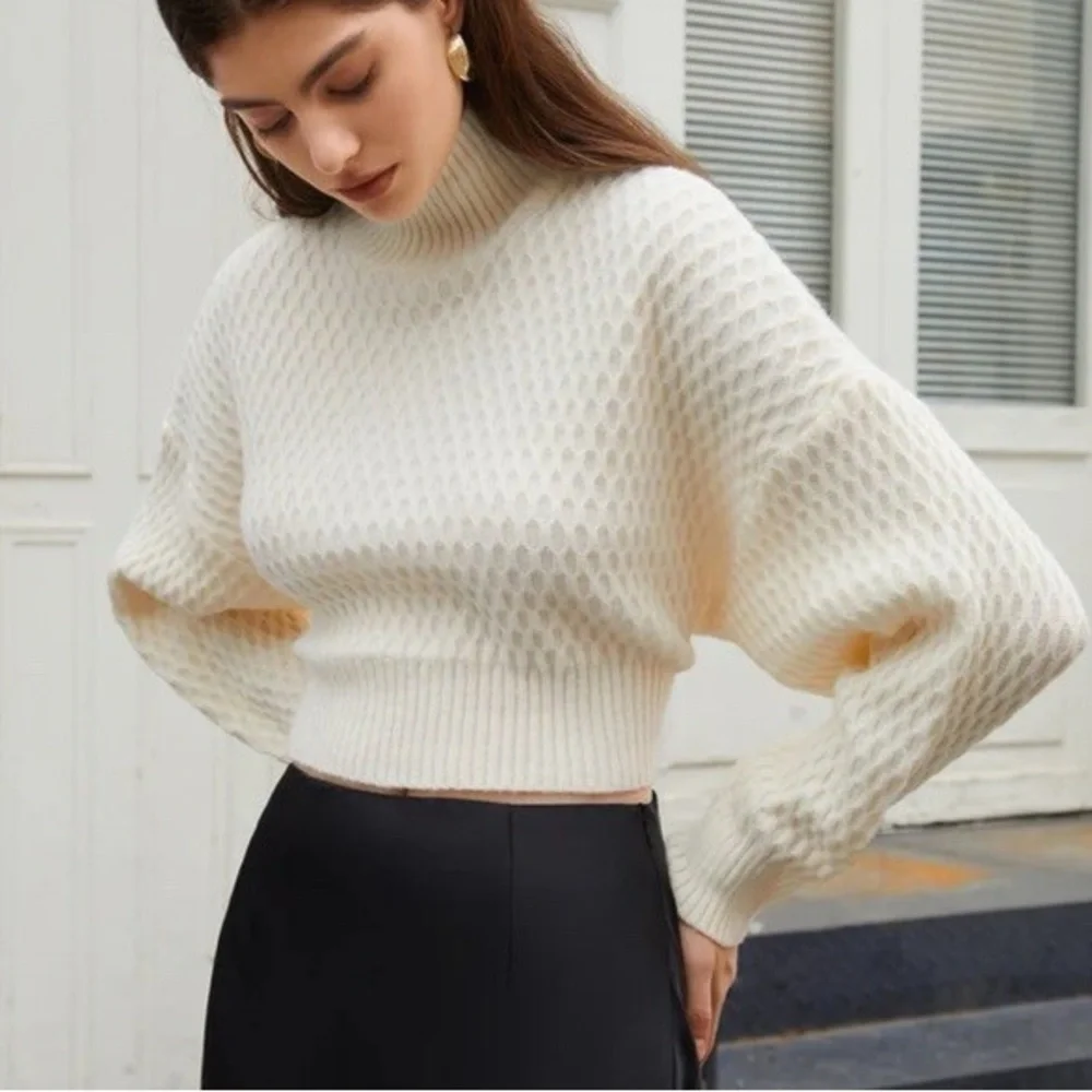 Zara Turtleneck Sweater w/ Open Back - Picture 5 of 7